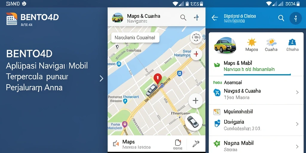 Antarmuka BENTO4D yang intuitif untuk navigasi mobil.