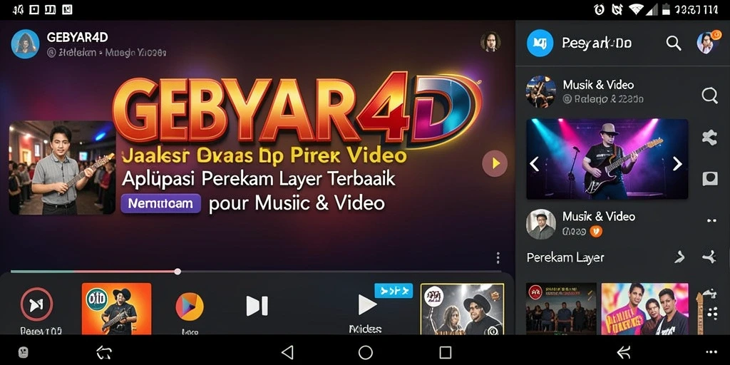 Antarmuka utama GEBYAR4D yang intuitif untuk merekam layar.