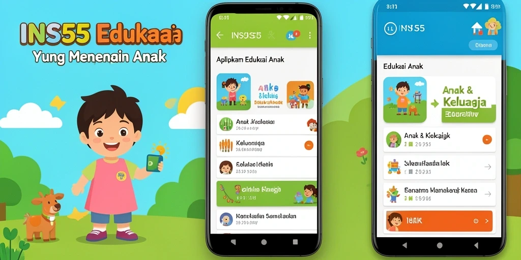 Antarmuka edukatif yang menarik dan interaktif untuk anak-anak.