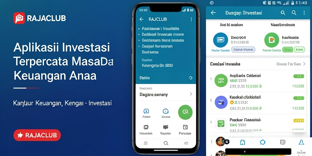 Tampilan antarmuka aplikasi RAJACLUB yang intuitif dan modern.