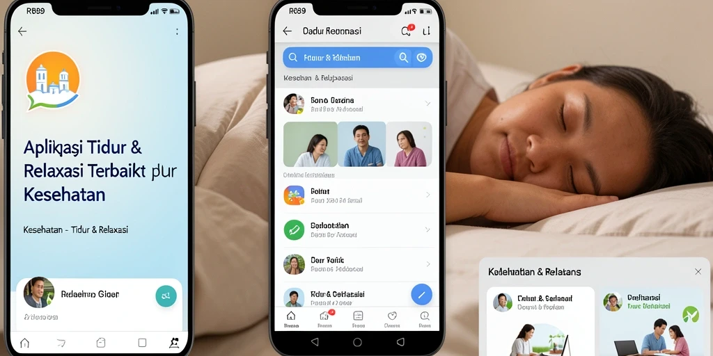 Antarmuka pengguna RR89 yang sederhana dan intuitif untuk Tidur & Relaksasi.