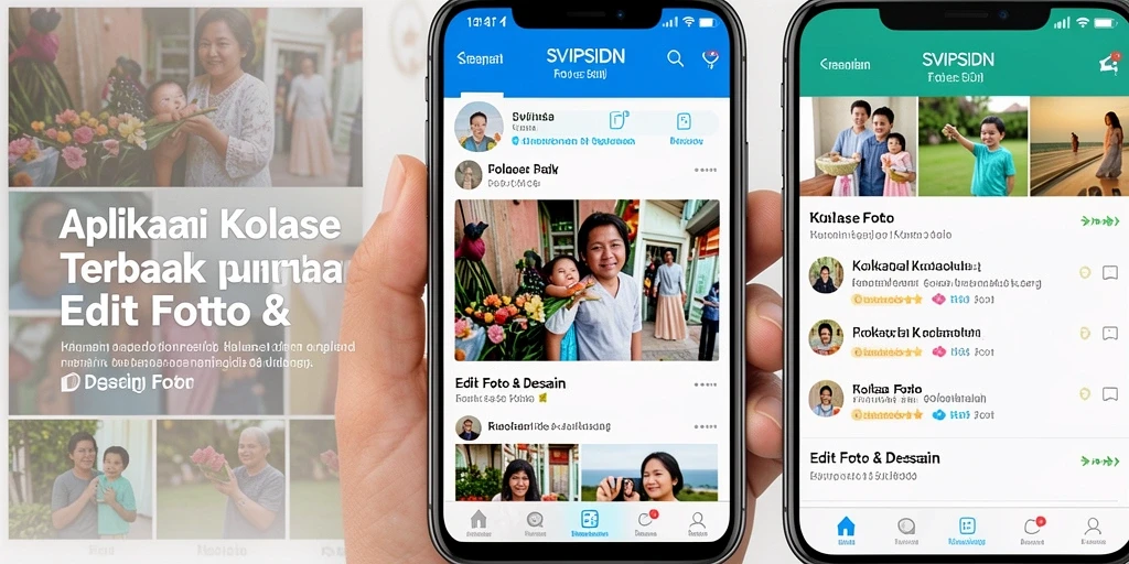 Tampilan antarmuka SVIPSIDN untuk membuat kolase foto yang menarik.