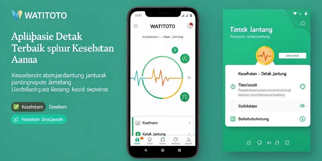 Tampilan antarmuka utama aplikasi WATITOTO untuk pemantauan detak jantung.